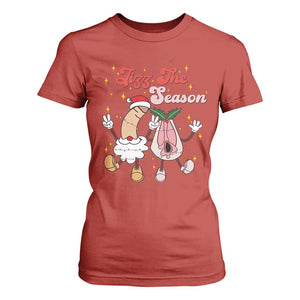 Dirty Christmas Jizz The Season T Shirt For Women Funny Xmas Inappropriate Adult Humor TS11 Red Print Your Wear