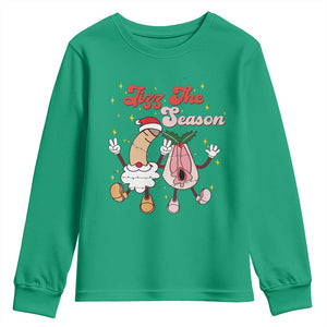 Dirty Christmas Jizz The Season Youth Sweatshirt Funny Xmas Inappropriate Adult Humor TS11 Irish Green Print Your Wear