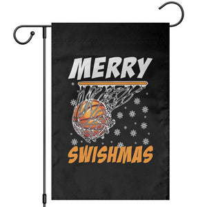 Funny Christmas Basketball Garden Flag Merry Swishmas Xmas Swish Technique TS11 Black Print Your Wear