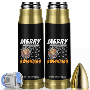 Funny Christmas Basketball Bullet Tumbler Merry Swishmas Xmas Swish Technique TS11 Black Print Your Wear