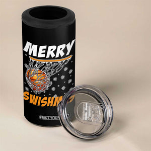 Funny Christmas Basketball 4 in 1 Can Cooler Tumbler Merry Swishmas Xmas Swish Technique TS11 Print Your Wear