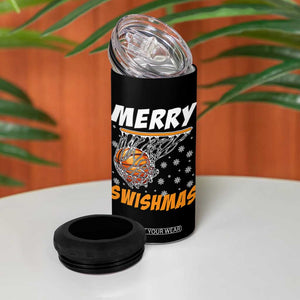 Funny Christmas Basketball 4 in 1 Can Cooler Tumbler Merry Swishmas Xmas Swish Technique TS11 Print Your Wear