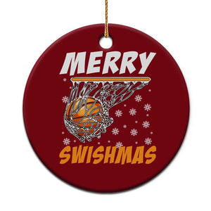 Funny Christmas Basketball Ceramic Ornament Merry Swishmas Xmas Swish Technique TS11 1pc Red Print Your Wear