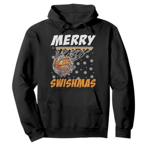 Funny Christmas Basketball Hoodie Merry Swishmas Xmas Swish Technique TS11 Black Print Your Wear