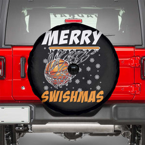 Funny Christmas Basketball Spare Tire Cover Merry Swishmas Xmas Swish Technique TS11 Black Print Your Wear