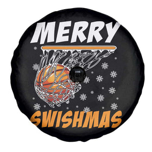 Funny Christmas Basketball Spare Tire Cover Merry Swishmas Xmas Swish Technique TS11 Print Your Wear