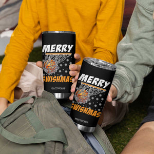Funny Christmas Basketball Tumbler Cup Merry Swishmas Xmas Swish Technique TS11 Print Your Wear