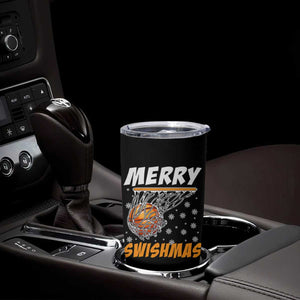 Funny Christmas Basketball Tumbler Cup Merry Swishmas Xmas Swish Technique TS11 Print Your Wear