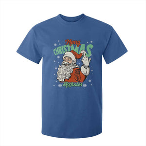 Funny Merry Christmas Assholes T Shirt For Kid Xmas Naughty Santa Adult Jokes TS11 Royal Blue Print Your Wear