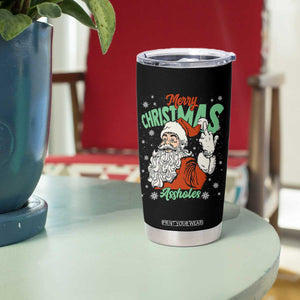 Funny Merry Christmas Assholes Tumbler Cup Xmas Naughty Santa Adult Jokes TS11 Print Your Wear