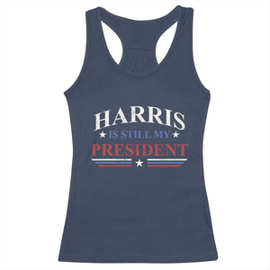 Harris Is Still My President Racerback Tank Top Star Striped TS11 Navy Print Your Wear