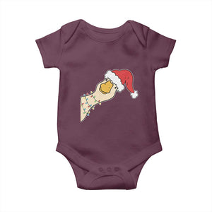 Funny Christmas Silly Goose Festive Holiday Baby Onesie TS11 Maroon Print Your Wear