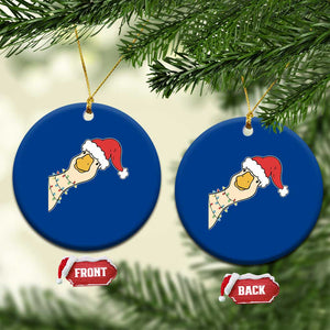 Funny Christmas Silly Goose Festive Holiday Ceramic Ornament TS11 1pc Blue Print Your Wear