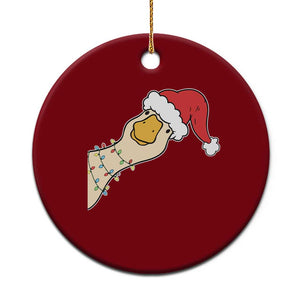 Funny Christmas Silly Goose Festive Holiday Ceramic Ornament TS11 1pc Red Print Your Wear