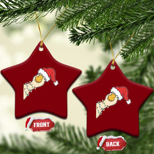 Funny Christmas Silly Goose Festive Holiday Ceramic Ornament TS11 Print Your Wear