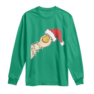 Funny Christmas Silly Goose Festive Holiday Long Sleeve Shirt TS11 Irish Green Print Your Wear