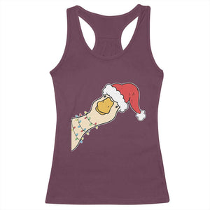 Funny Christmas Silly Goose Festive Holiday Racerback Tank Top TS11 Maroon Print Your Wear