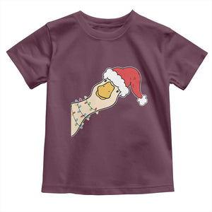 Funny Christmas Silly Goose Festive Holiday Toddler T Shirt TS11 Maroon Print Your Wear