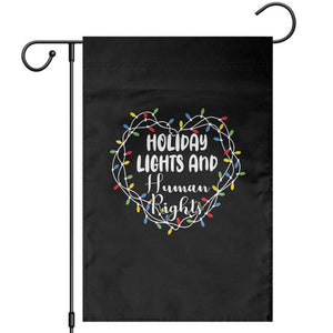 Holiday Lights And Human Rights Christmas Activism Garden Flag TS11 Black Print Your Wear