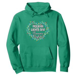 Holiday Lights And Human Rights Christmas Activism Hoodie - Print Your Wear
