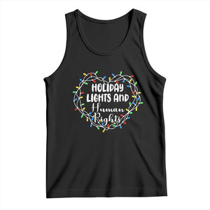 Holiday Lights And Human Rights Christmas Activism Tank Top TS11 Black Print Your Wear