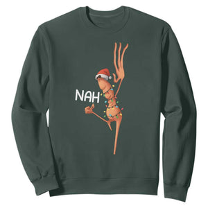 Funny Marcus The Worm Christmas Nah Sweatshirt TS11 Dark Forest Green Print Your Wear