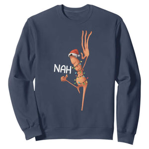 Funny Marcus The Worm Christmas Nah Sweatshirt TS11 Navy Print Your Wear