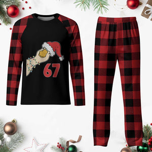 Funny Christmas Silly Goose 67 Meme Festive Holiday Plaid Pajama Set TS11 Buffalo Plaid Print Your Wear
