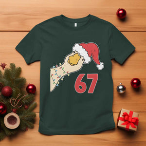 Funny Christmas Silly Goose 67 Meme Festive Holiday T Shirt TS11 Dark Forest Green Print Your Wear