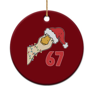 Funny Christmas Silly Goose 67 Meme Festive Holiday Ceramic Ornament TS11 1pc Red Print Your Wear