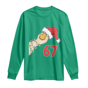 Funny Christmas Silly Goose 67 Meme Festive Holiday Long Sleeve Shirt TS11 Irish Green Print Your Wear