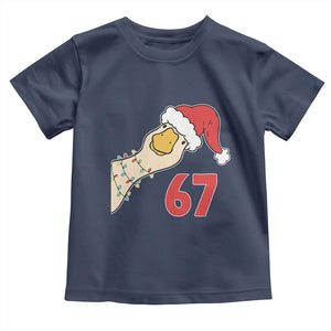 Funny Christmas Silly Goose 67 Meme Festive Holiday Toddler T Shirt TS11 Navy Print Your Wear