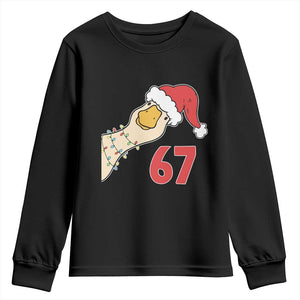 Funny Christmas Silly Goose 67 Meme Festive Holiday Youth Sweatshirt TS11 Black Print Your Wear
