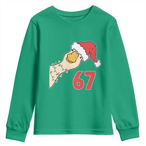Funny Christmas Silly Goose 67 Meme Festive Holiday Youth Sweatshirt TS11 Irish Green Print Your Wear
