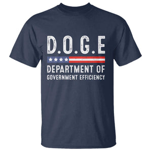 Trump Musk DOGE T Shirt Department Of Government Efficiency Vintage American Flag TS11 Navy Print Your Wear