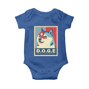 Trump Musk DOGE Baby Onesie Department Of Government Efficiency Vintage Meme Inu Dog TS11 Royal Blue Print Your Wear