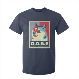 Trump Musk DOGE T Shirt For Kid Department Of Government Efficiency Vintage Meme Inu Dog TS11 Navy Print Your Wear