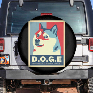 Trump Musk DOGE Spare Tire Cover Department Of Government Efficiency Vintage Meme Inu Dog TS11 No hole Black Print Your Wear