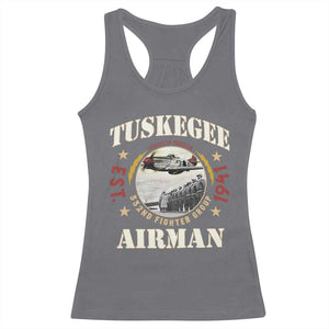 Tuskegee Airman Racerback Tank Top Heroes Of Freedom 332ND Fighter Group Est 1941 TS11 Charcoal Print Your Wear