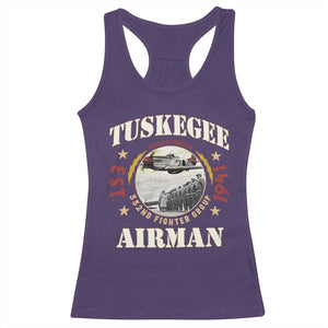 Tuskegee Airman Racerback Tank Top Heroes Of Freedom 332ND Fighter Group Est 1941 TS11 Purple Print Your Wear