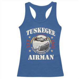Tuskegee Airman Racerback Tank Top Heroes Of Freedom 332ND Fighter Group Est 1941 TS11 Royal Blue Print Your Wear