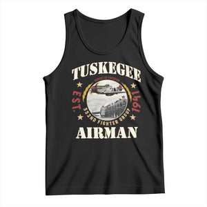 Tuskegee Airman Tank Top Heroes Of Freedom 332ND Fighter Group Est 1941 TS11 Black Print Your Wear