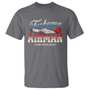 Tuskegee Airman T Shirt 332ND Fighter Group Airplane TS11 Charcoal Print Your Wear