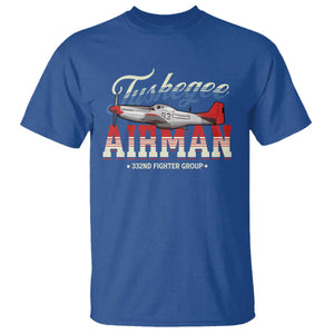 Tuskegee Airman T Shirt 332ND Fighter Group Airplane TS11 Royal Blue Print Your Wear