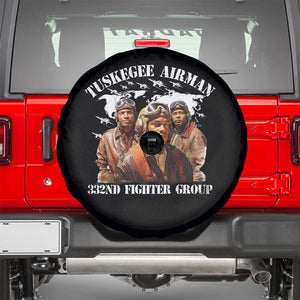 Tuskegee Airman Spare Tire Cover 332ND Fighter Group Black History Month TS11 Black Print Your Wear