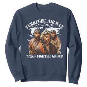 Tuskegee Airman Sweatshirt 332ND Fighter Group Black History Month TS11 Navy Print Your Wear