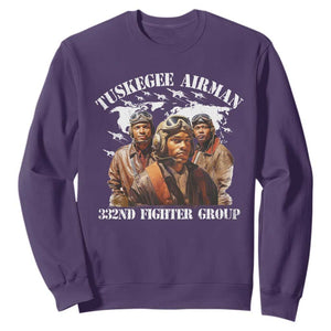 Tuskegee Airman Sweatshirt 332ND Fighter Group Black History Month TS11 Purple Print Your Wear