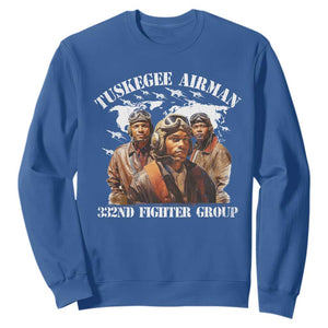 Tuskegee Airman Sweatshirt 332ND Fighter Group Black History Month TS11 Royal Blue Print Your Wear