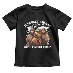 Tuskegee Airman Toddler T Shirt 332ND Fighter Group Black History Month TS11 Black Print Your Wear
