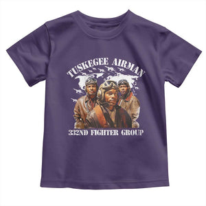 Tuskegee Airman Toddler T Shirt 332ND Fighter Group Black History Month TS11 Purple Print Your Wear